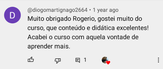 Depoimento aluno Internet