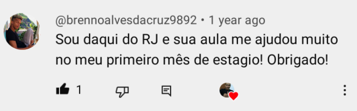 Depoimento aluno Internet